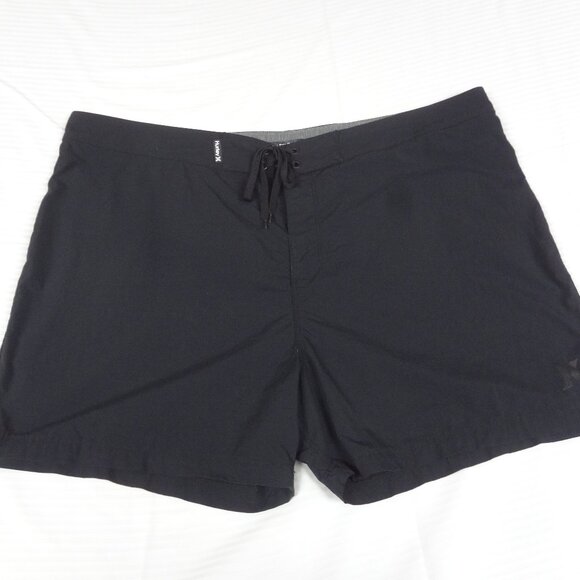 HURLEY SURF CO MENS SWIM TRUNKS WET DRY SHORTS BLACK SIZE 40 - L73 - Picture 1 of 5